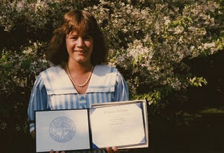 Michael Burke's Sister Linda on the Day She Graduated from Nursing School