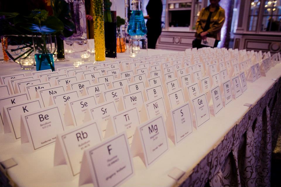 Keeping with the Laboratory Theme, The Name Cards Were Inspired by the Periodic Table of Elements